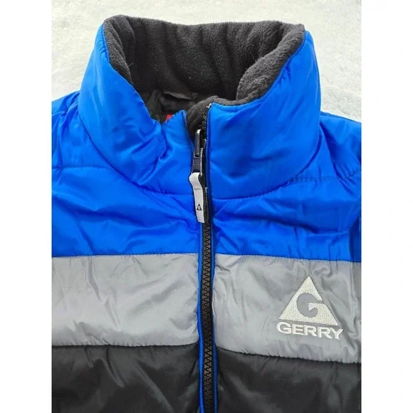 GERRY BOY's PUFFER COLOR-BLOCK JACKET IN BLUE AND BLACK SIZE L 14/16 SKI OUTDOOR - Picture 3 of 7